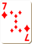 White Deck 7 Of Diamonds