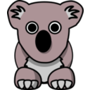 download Cartoon Koala clipart image with 135 hue color