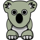 download Cartoon Koala clipart image with 225 hue color