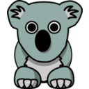 download Cartoon Koala clipart image with 315 hue color