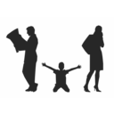 download Child Of Divorce clipart image with 0 hue color