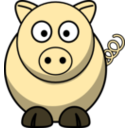 download Pig Roundcartoon clipart image with 45 hue color