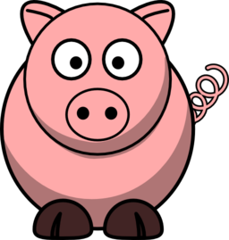 Pig Roundcartoon