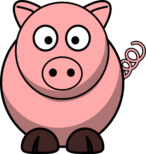 Pig Roundcartoon