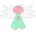 download Flying Angel clipart image with 315 hue color