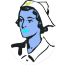 download Nurses Cap clipart image with 180 hue color
