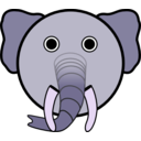 download Elephant clipart image with 225 hue color