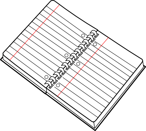 Cahier Spirale Ouvert Open Spiral Notebook