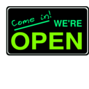 download Open Sign2 clipart image with 90 hue color