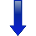 download Arrow Down Blue clipart image with 0 hue color