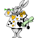 download Rabbit From Alice In Wonderland clipart image with 45 hue color