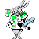 download Rabbit From Alice In Wonderland clipart image with 135 hue color