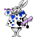 download Rabbit From Alice In Wonderland clipart image with 225 hue color
