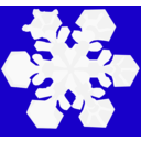 download Snowflake clipart image with 180 hue color