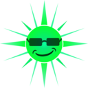 download Cool Happy Sun clipart image with 90 hue color