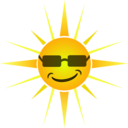 download Cool Happy Sun clipart image with 0 hue color