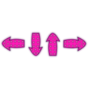 download Arrow Set Blur clipart image with 90 hue color