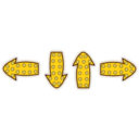 download Arrow Set Blur clipart image with 180 hue color
