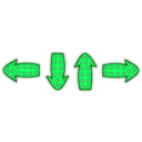 download Arrow Set Blur clipart image with 270 hue color