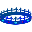 download Crown clipart image with 180 hue color