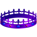 download Crown clipart image with 225 hue color