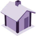 download Simple House clipart image with 270 hue color