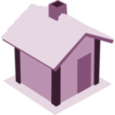 download Simple House clipart image with 315 hue color