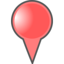 download Red Map Marker clipart image with 0 hue color