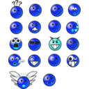 download Smiley clipart image with 180 hue color