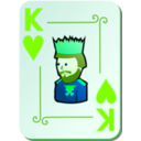 download Ornamental Deck King Of Hearts clipart image with 90 hue color