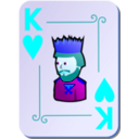 download Ornamental Deck King Of Hearts clipart image with 180 hue color