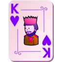 download Ornamental Deck King Of Hearts clipart image with 270 hue color