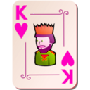 download Ornamental Deck King Of Hearts clipart image with 315 hue color