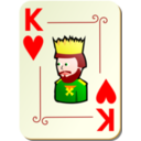 download Ornamental Deck King Of Hearts clipart image with 0 hue color