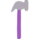 download Hammer 2 clipart image with 270 hue color