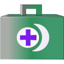 download First Aid Bag Icon clipart image with 270 hue color