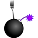 download Fork Bomb clipart image with 225 hue color