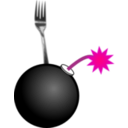 download Fork Bomb clipart image with 270 hue color