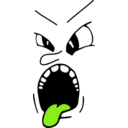 download Face Tongue Icon clipart image with 90 hue color