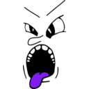 download Face Tongue Icon clipart image with 270 hue color