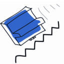 download Piano Falls Down Stairs clipart image with 180 hue color