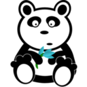 download Panda With Bamboo Leaves clipart image with 90 hue color