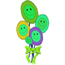 download Happy Sun Flowers clipart image with 90 hue color