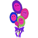 download Happy Sun Flowers clipart image with 270 hue color