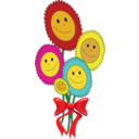 download Happy Sun Flowers clipart image with 0 hue color