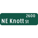 download Portland Oregon Street Name Sign Ne Knott St clipart image with 45 hue color