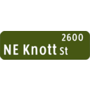 download Portland Oregon Street Name Sign Ne Knott St clipart image with 315 hue color
