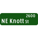 download Portland Oregon Street Name Sign Ne Knott St clipart image with 0 hue color