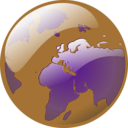 download Earth Globe clipart image with 180 hue color