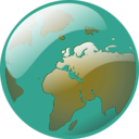download Earth Globe clipart image with 315 hue color